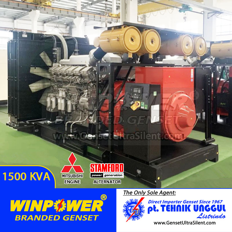 Genset Mitsubishi 1500 KVA Stamford Genset Mitsubishi 1500 KVA Stamford