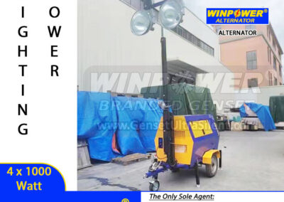 Genset Lighting Tower 4x1000 Watt Ultra Silent