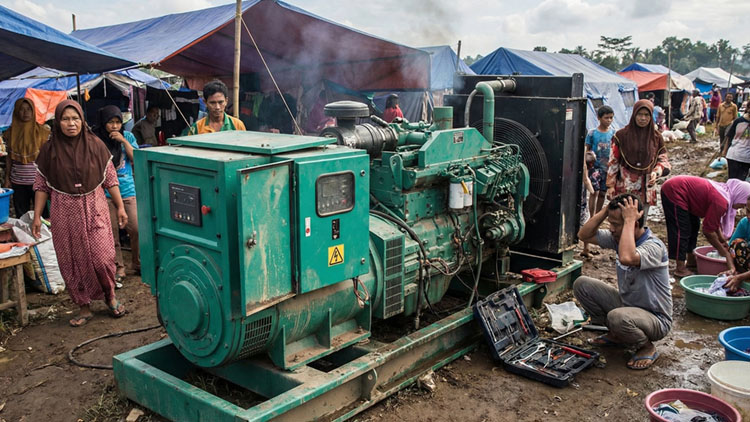 Genset Saat Bencana di Pengungsian Sering Bermasalah, Ini Fakta di Lapangan - Genset Indonesia