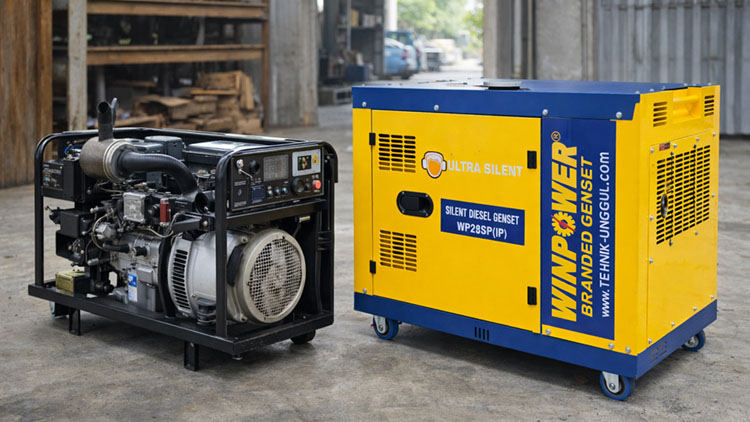Perbandingan Genset Open vs Genset Silent untuk Proyek