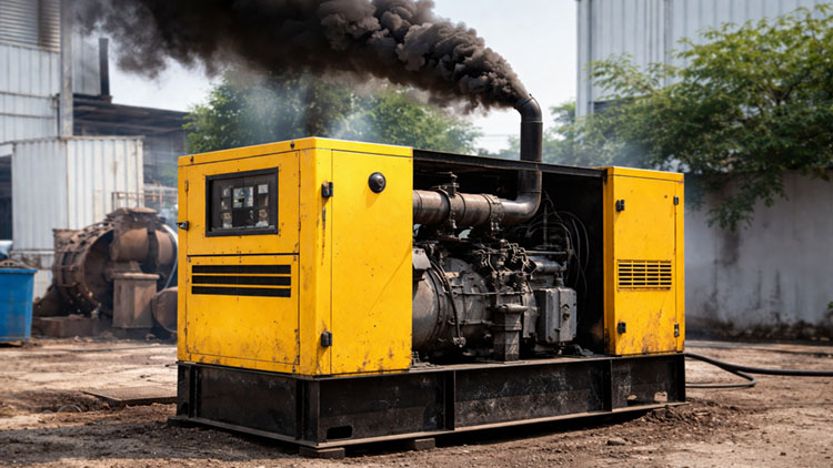 Mengapa Genset Keluar Asap Hitam dan Cara Mengatasinya - PT Tehnik Unggul Listrindo